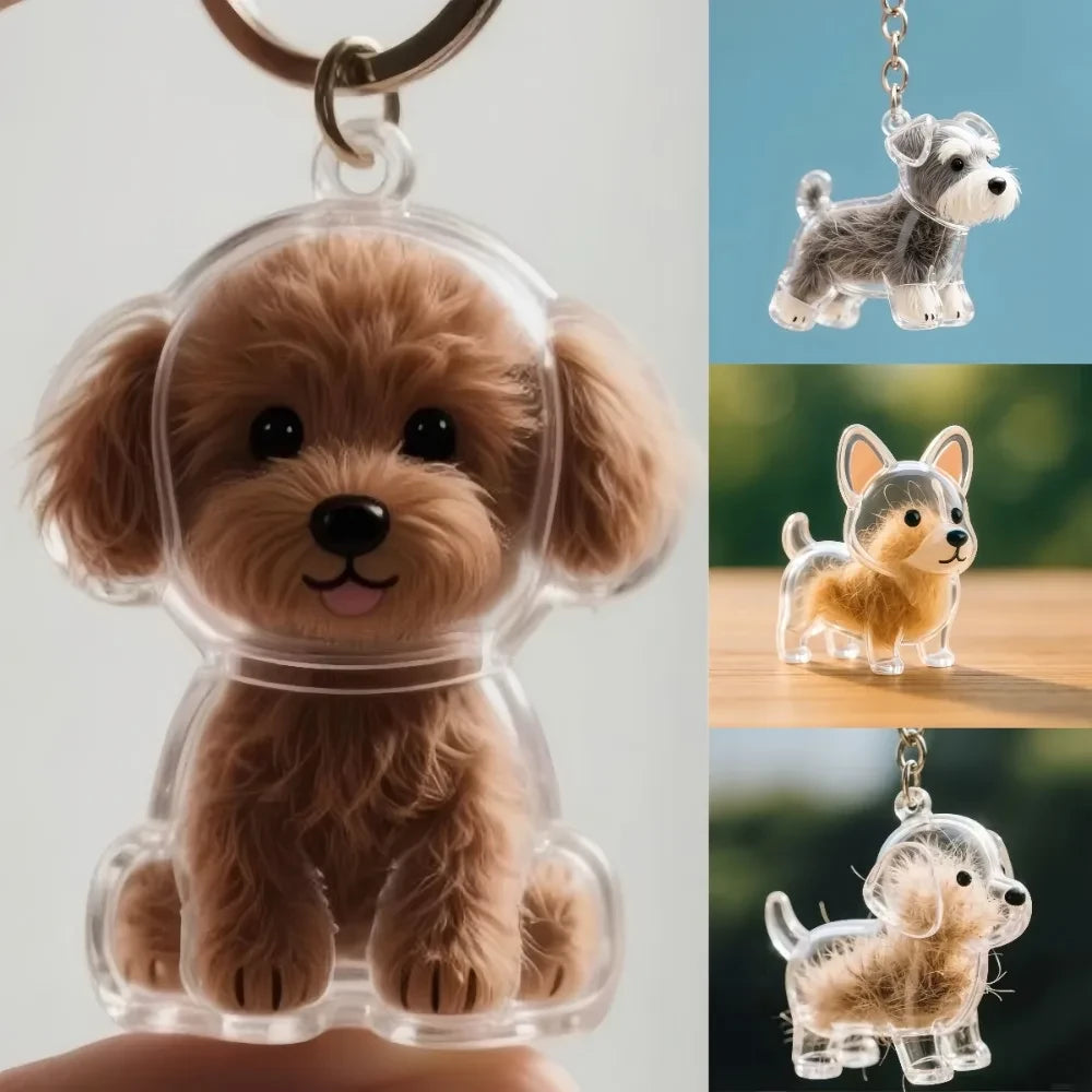Dog Hair Memory Capsule Keychain
