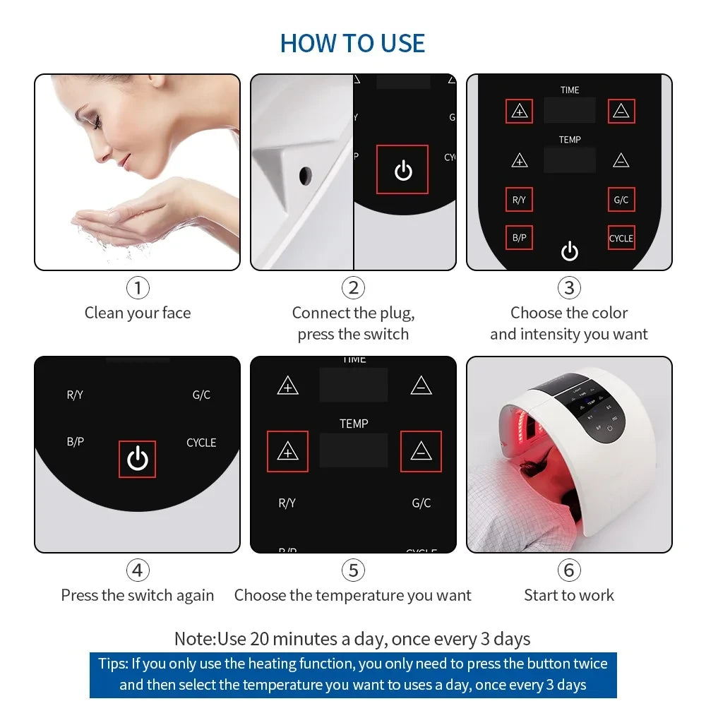 Foldable Photon LED Skin Care Mask