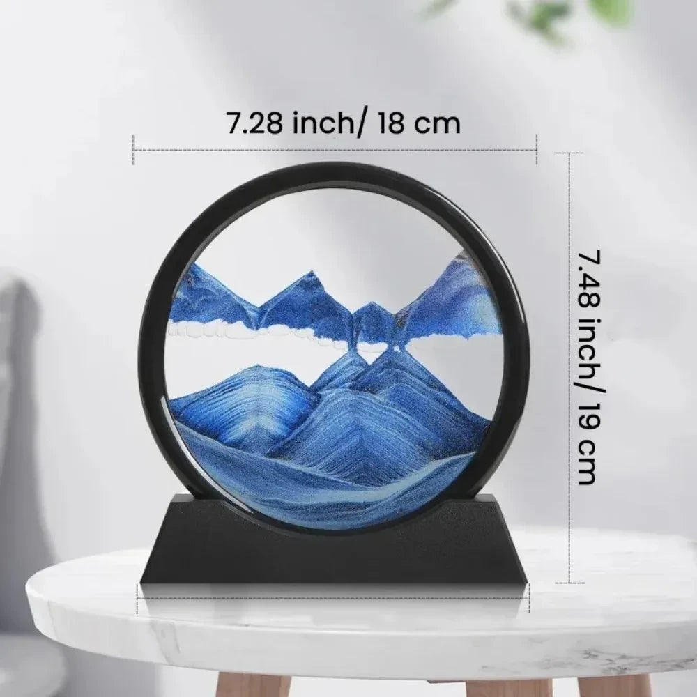 Round Glass Moving Sand Art