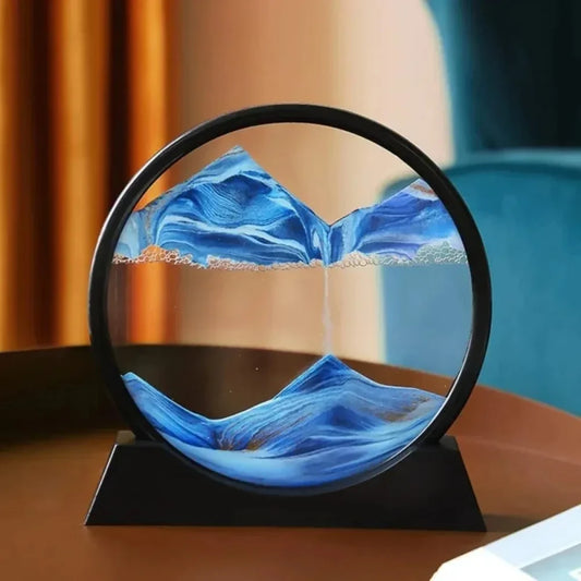 Round Glass Moving Sand Art