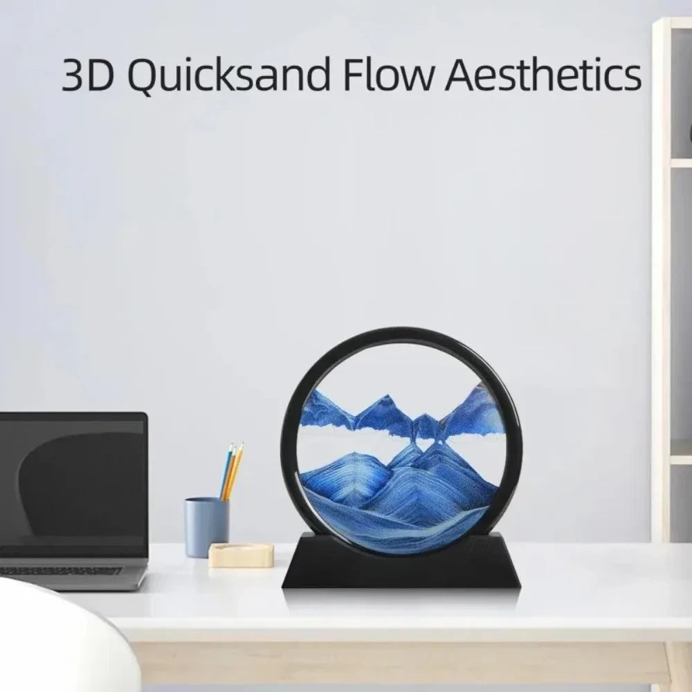 Round Glass Moving Sand Art