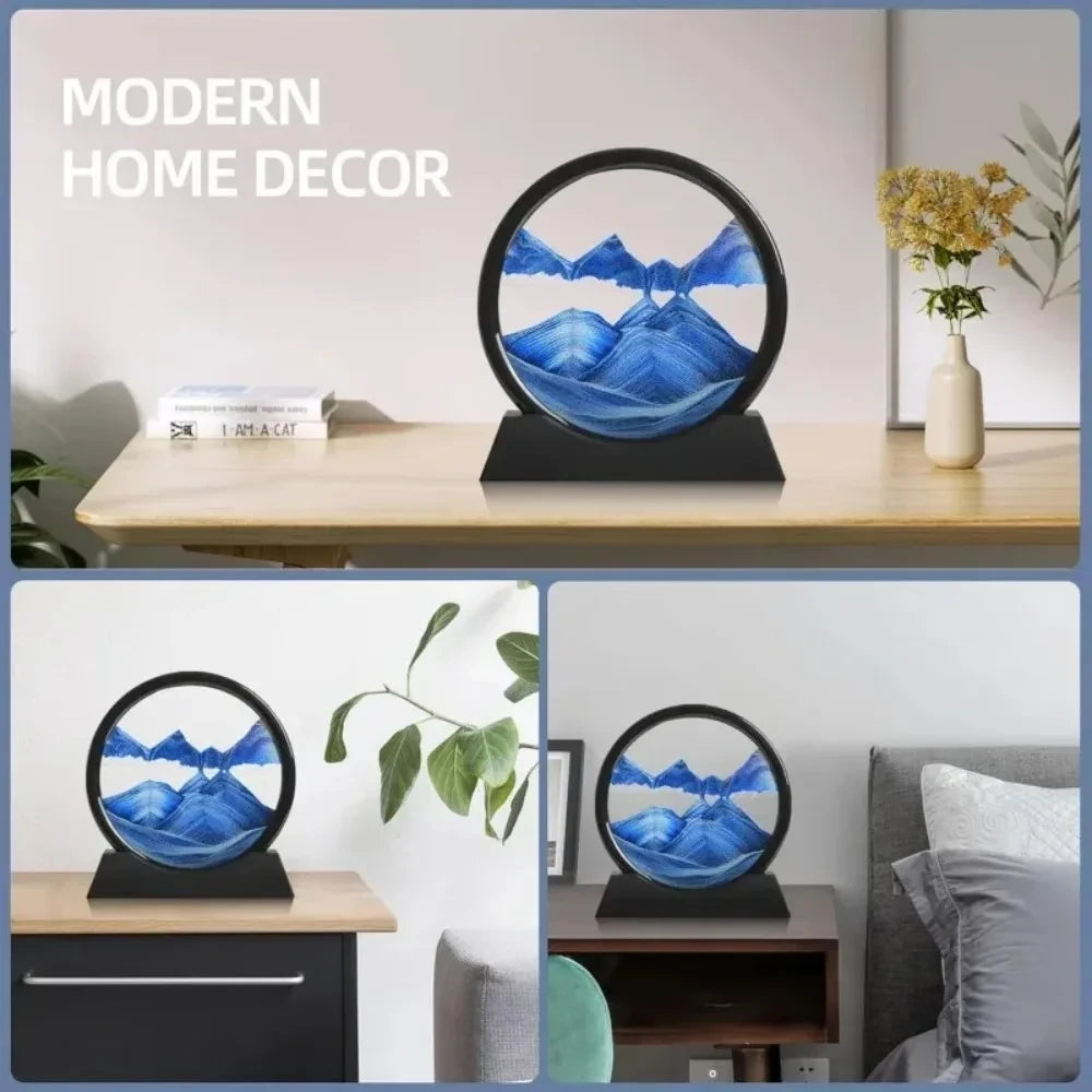 Round Glass Moving Sand Art